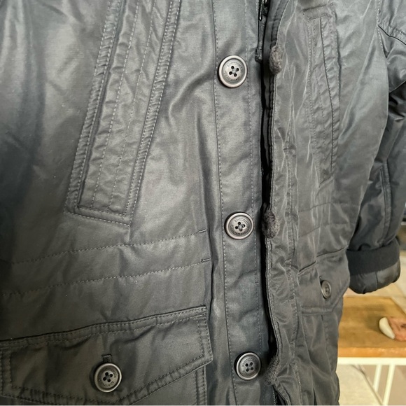 Abercrombie Kid’s Black Sherpa Lined Coat Size 13/14 - Picture 8 of 16